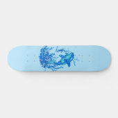 Blauw Orca-ontwerp Persoonlijk Skateboard (Horizontaal)