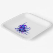 Blauw orchidee Bord (Gebogen)