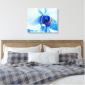Blauw Orchidee Canvas Print (Insitu (Slaapkamer))
