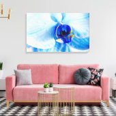 Blauw Orchidee Canvas Print (Insitu (Woonkamer))