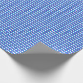 Blauw orchideeën cadeaupapier (Hoek)
