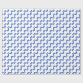 Blauw orchideeën cadeaupapier (Vlak)