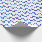Blauw orchideeën cadeaupapier (Hoek)