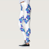 Blauw orchideeën leggings (Links)