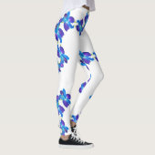 Blauw orchideeën leggings (Rechts)