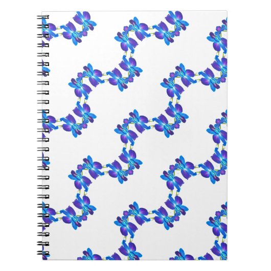 Blauw orchideeën notitieboek (Voorkant)