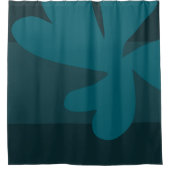 Blauw Organisch Douchegordijn (Voorkant)