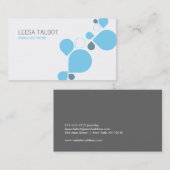 Blauw organisch Visitekaartje (Voorkant / Achterkant)