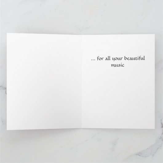 Blauw orgel pijpen groot dank u kaart (Binnen)