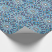 Blauw Oriënt Cadeaupapier (Hoek)
