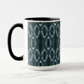 Blauw Oriëntaals Geometrisch ornament Mok (Links)