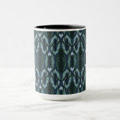 Blauw Oriëntaals Geometrisch ornament Mok (Midden)