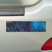 Blauw Ornament Bumpersticker (Op auto)