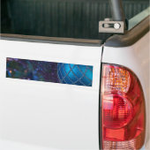 Blauw Ornament Bumpersticker (Op Truck)