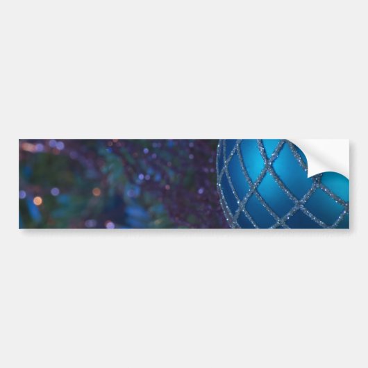 Blauw Ornament Bumpersticker (Voorkant)