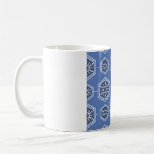 blauw ornament mok ontwerp