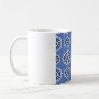 blauw ornament mok ontwerp