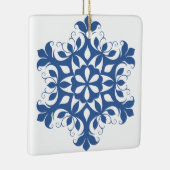 Blauw Ornament Snowflake (Rechts)