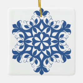 Blauw Ornament Snowflake