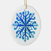 Blauw Ornament Snowflake (Rechts)