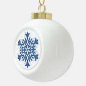 Blauw Ornament Snowflake (Rechts)