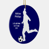 blauw ornament voetbalspeler (Rechts)