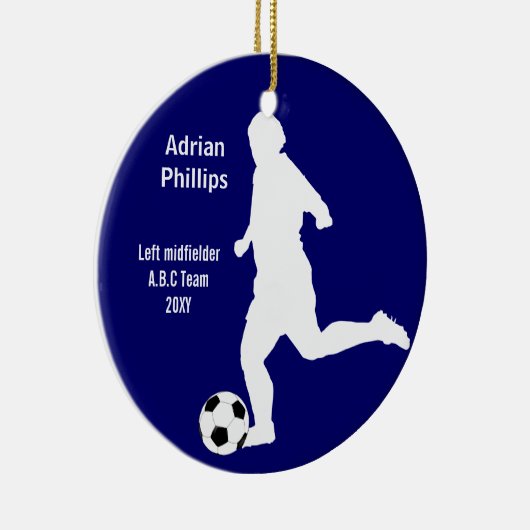 blauw ornament voetbalspeler (Rechts)