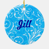 Blauw Ornament voor siernamen (Achterkant)