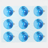 Blauw Ornamenten fleecedeken Fleece Deken (Voorkant (Horizontaal))