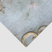  blauw oud geschilderd muur wit Engels rozen Tissuepapier (Detail)