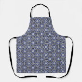 Blauw oud islamitisch mandala patroon schort (Voorkant)