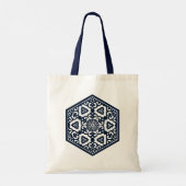 Blauw Oud-Turks Ottomaanse Grafische Tracering Vin Tote Bag (Achterkant)