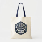 Blauw Oud-Turks Ottomaanse Grafische Tracering Vin Tote Bag (Voorkant)