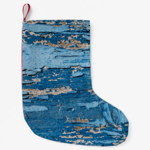  blauw: oude houten textuur kleine kerstsok
