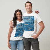 blauw: oude houten textuur t-shirt (Unisex)