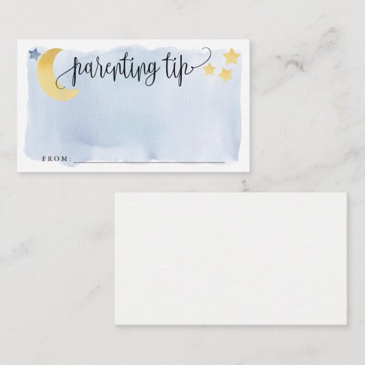 Blauw Ouderschap Tip Jar Advice Kaart (Voorkant / Achterkant)