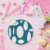 Blauw ovaal papier Borden Papieren Bordje (Feest)