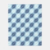 Blauw Ovaal Zaad Rond Waterdruppel Modern Patroon Fleece Deken (Voorkant)