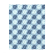 Blauw Ovaal Zaad Rond Waterdruppel Modern Patroon