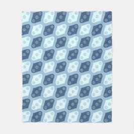 Blauw Ovaal Zaad Rond Waterdruppel Modern Patroon Fleece Deken