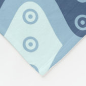 Blauw Ovaal Zaad Rond Waterdruppel Modern Patroon Fleece Deken (Hoek)