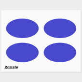 Blauw Ovale Sticker (Vel)