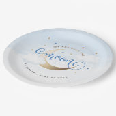 Blauw over de Borden van het Moon Paper Papieren Bordje (Gekanteld)