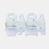 Blauw over de maan, Baby shower moonsterren Bedankdoosjes (Uitgevouwen)