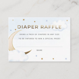 Blauw Over de Maan Luiers Raffle Insteekkaart Informatiekaartje