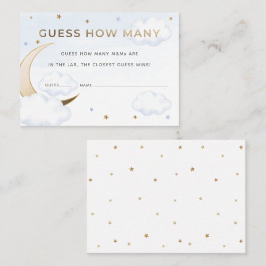 Blauw over de Maan Raad eens hoeveel Snoepjes er K Informatiekaartje (Voorkant / Achterkant)