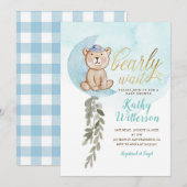 Blauw over de maan We kunnen het Baby shower afwac Kaart (Voorkant / Achterkant)