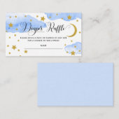 Blauw over het Baby shower van de maan Informatiekaartje (Voorkant / Achterkant)