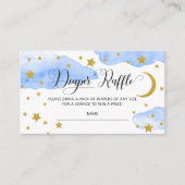 Blauw over het Baby shower van de maan Informatiekaartje (Voorkant)