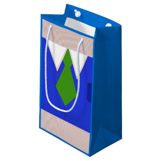 Blauw overhemd en das klein cadeauzakje (Voorkant Gekanteld)